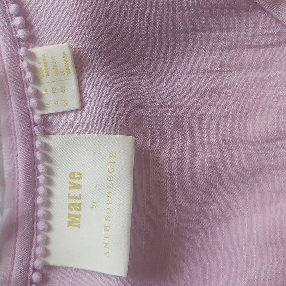 MAEVE ANTROPOLOGIE Pink Button-Up Women's Top - Picture 2 of 4